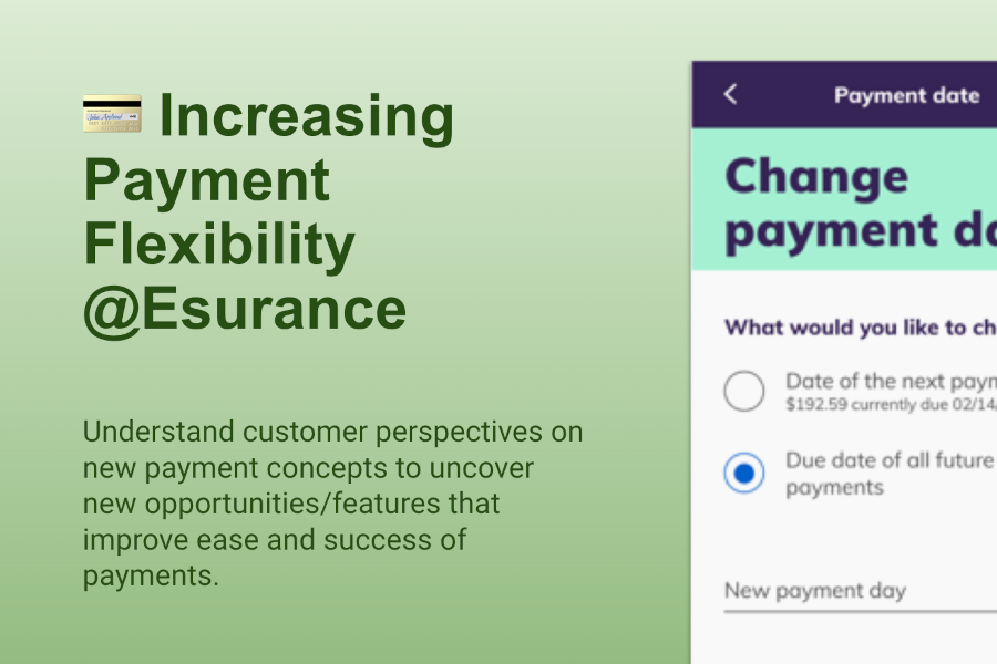 More Flexible Payments @ Esurance - project example More Flexible Payments @ Esurance - project example